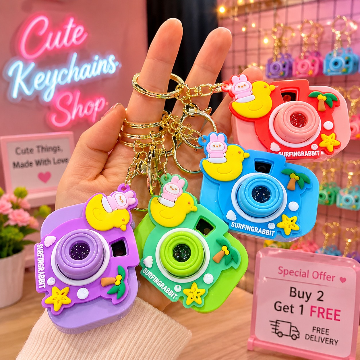 📸 Retro Camera Projector Keychain